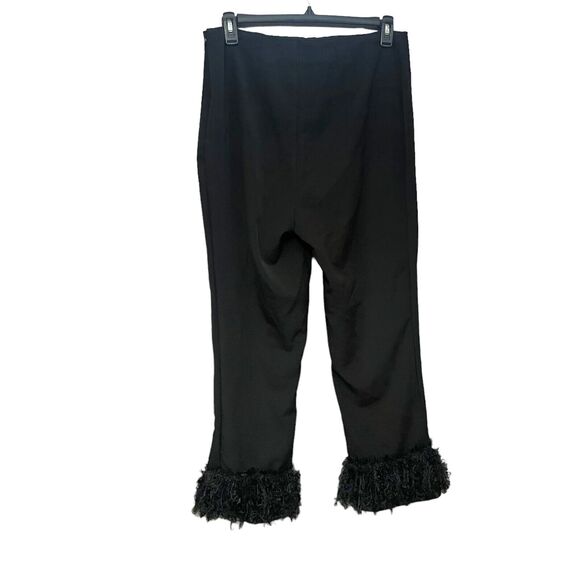 Twisted Wunder London Faux Feather Hem Pants Straight Leg - Picture 5 of 9